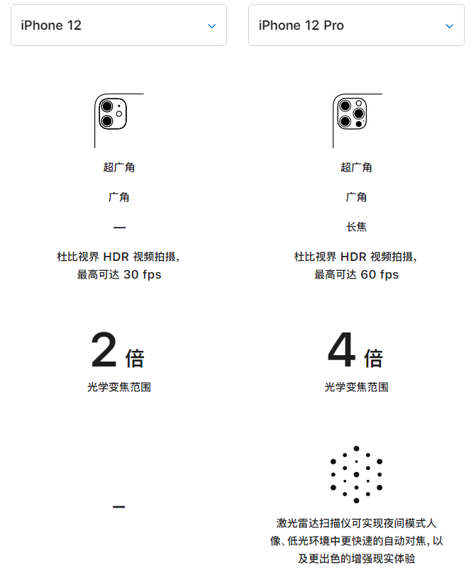 道真苹果手机维修分享苹果 iPhone 12 与 iPhone 12 Pro 选哪款 